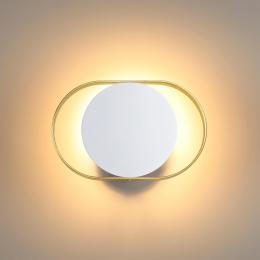 Odeon light 4246/7WW HIGHTECH ODL21 187 бел/золотист/металл Настенный светильник IP20 LED 7W 560Лм 3000K MONDY  - 4 купить